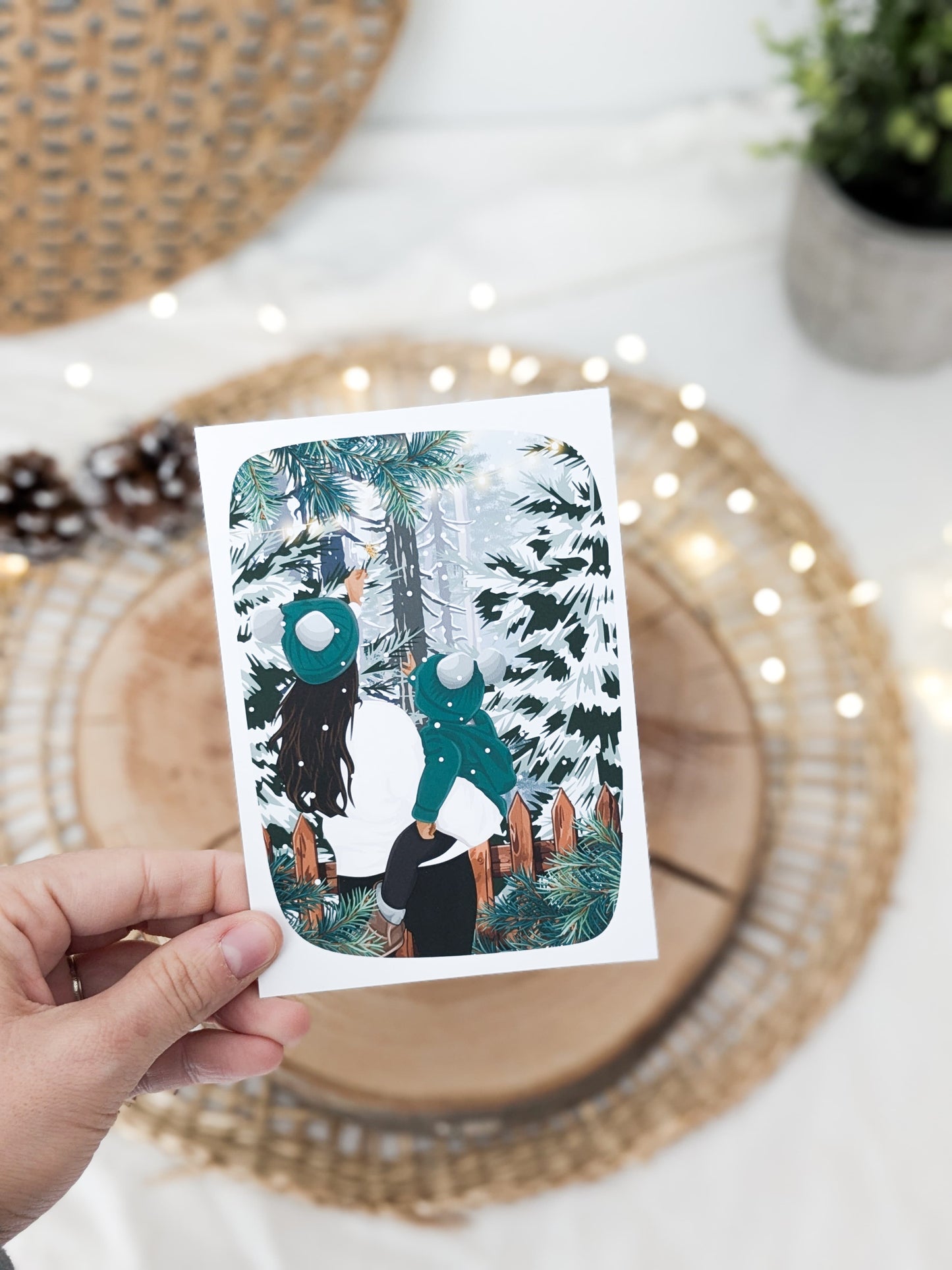Illustration Family Time in the woods
