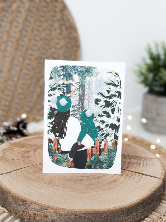 Illustration Family Time in the woods