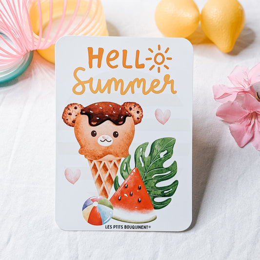 Carte Hello Summer ! -  Les Ptits Bouquinent