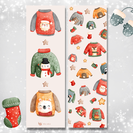Marque-Page Pull de Noël